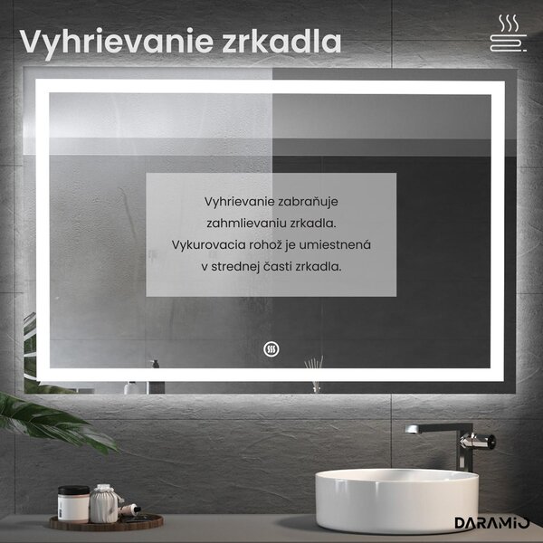 Zrkadlo do kúpeľne s LED osvetlením F2