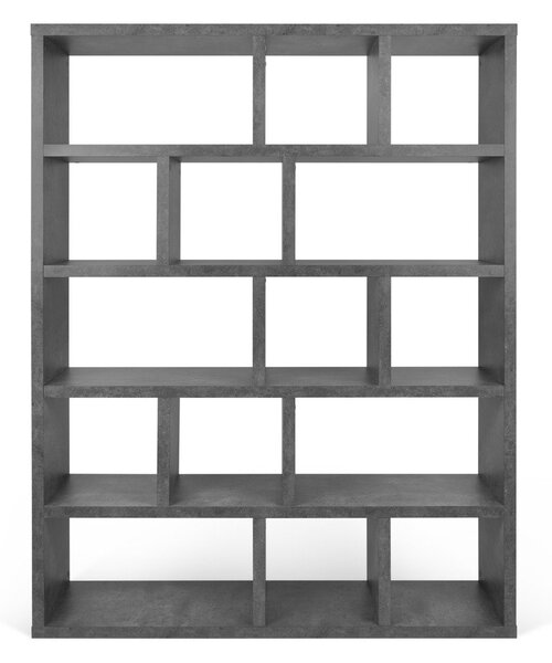Sivá knižnica v dekore betónu 150x198 cm Berlin – TemaHome