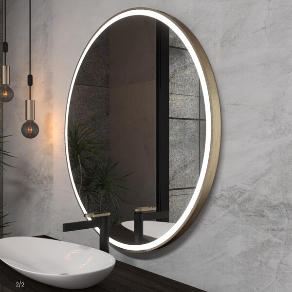 Okrúhle zrkadlo do kúpeľne s LED svetlom E1