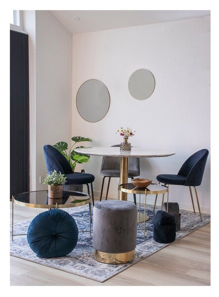 Okrúhly jedálenský stôl s doskou v dekore mramoru ø 110 cm Bolzano – House Nordic