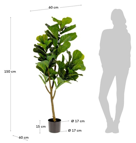 Umelý fikus (výška 150 cm) Lyrata – Kave Home