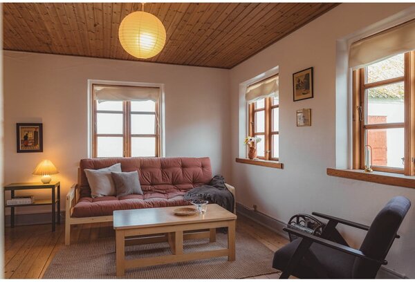 Oranžová rozkladacia pohovka 204 cm Grab - Karup Design