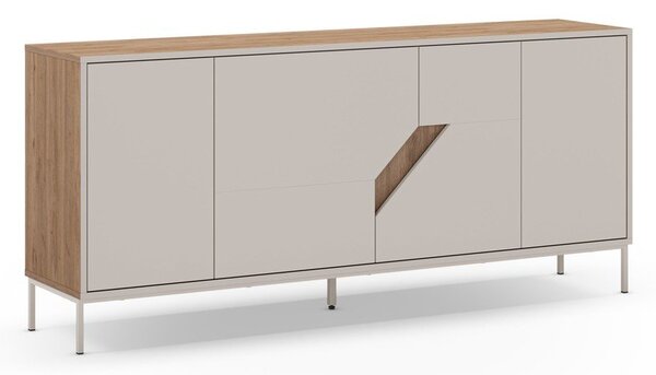 Komoda v dekore duba v krémovo-prírodnej farbe 180x80x40 cm Lilou – Marckeric