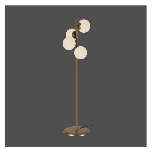 Stojacia lampa v zlatej farbe Squid Lighting Owl, výška 130 cm