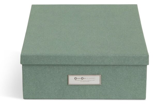 Zelené kartónové organizéry v súprave 5 ks na dokumenty Holger Canvas Paper Laminate – Bigso
