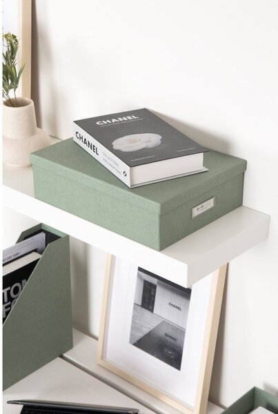 Zelené kartónové organizéry v súprave 5 ks na dokumenty Holger Canvas Paper Laminate – Bigso