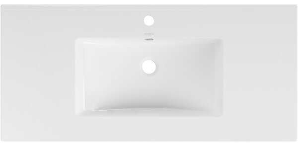 Mexen Atena, umývadlo na zapustenie do dosky 101 x 46 cm, biela lesklá, 25011000