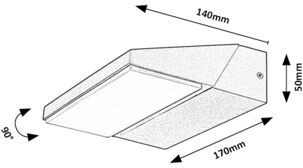 Rabalux 77064 - LED Vonkajšie nástenné svietidlo SENICA LED/13W/230V IP65 čierna