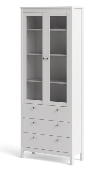 Biela vitrína 78x199 cm Madrid – Tvilum
