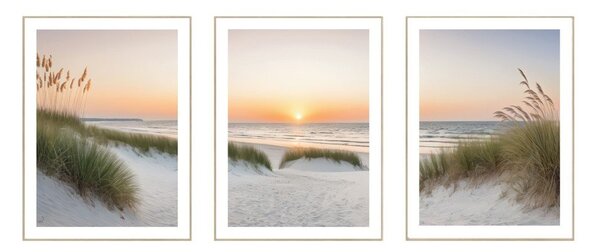 Obrazy v súprave 3 ks 30x40 cm Sunrise on the Beach