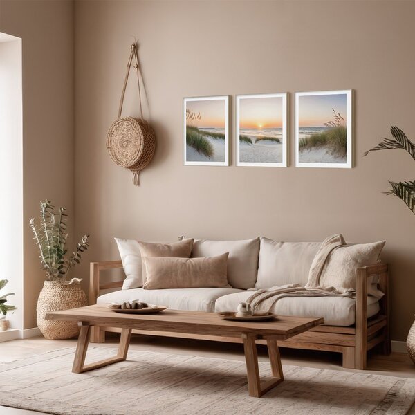 Obrazy v súprave 3 ks 30x40 cm Sunrise on the Beach