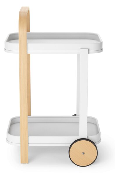 SERVÍROVACÍ VOZÍK, prírodná farba, biela, 44/80/50 cm Umbra - Barový nábytok, Online Only