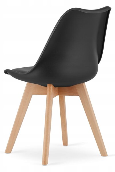 Jedálenský set 1 + 4, stôl ADRIA 120x80cm biely + stoličky BALI MARK čierna