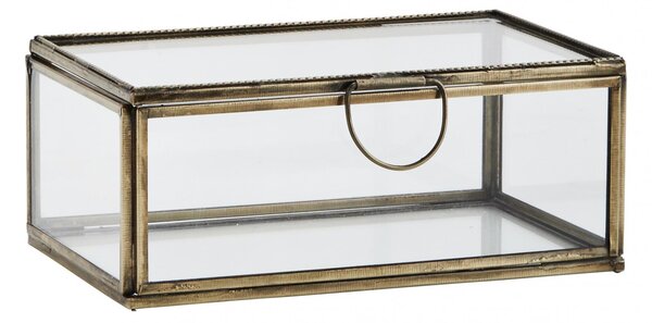Sklenená box Antique Brass