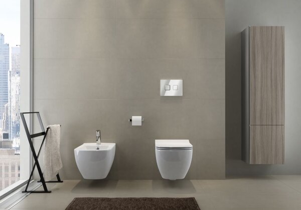 Cersanit Virgo, závesná wc misa CleanOn 56x36x37 cm s pomaly padajúcim sedátkom, biela, S701-427