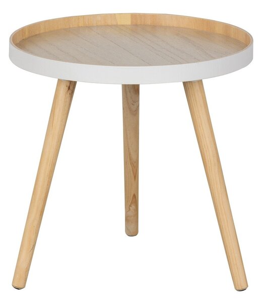 Odkladací stolík s bielym detailom WOOOD Sasha
