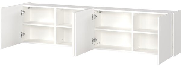 Biely TV stolík 183x45 cm Piana – Germania