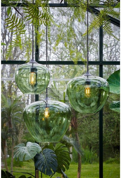 Zelené stropné svietidlo so skleneným tienidlom ø 30 cm Mayson - Light & Living