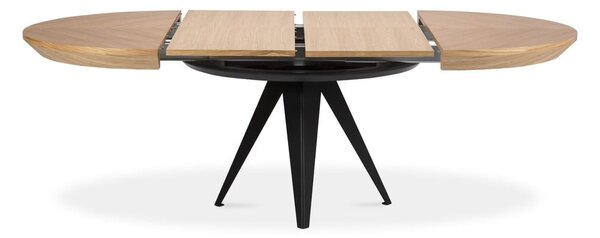 Okrúhly rozkladací jedálenský stôl s prídavnou doskou s doskou v dubovom dekore ø 120 cm Magnus – Windsor & Co Sofas