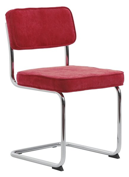 Červená menčestrová jedálenská stolička Rupert – Unique Furniture