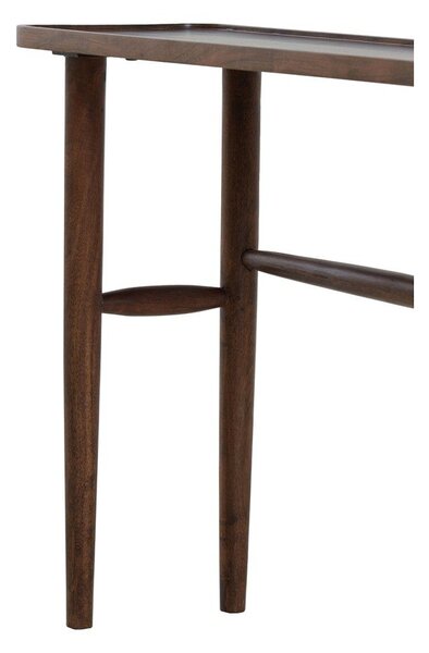 Hnedý konzolový stolík z masívu akácie 30x120 cm Qiano – Light & Living