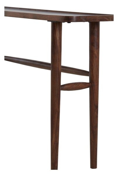 Hnedý konzolový stolík z masívu akácie 30x120 cm Qiano – Light & Living