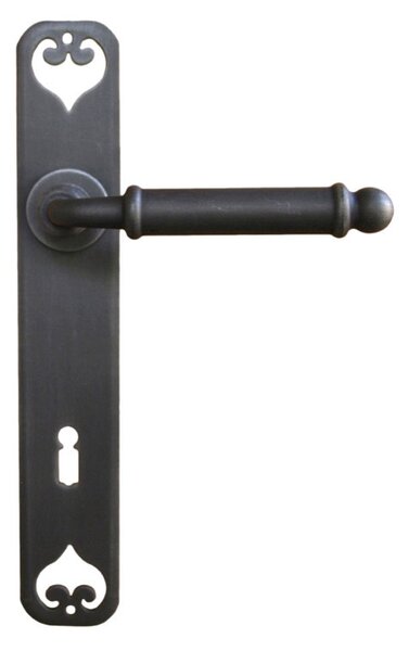 GALBUSERA Kovaná kľučka model 2104 - spätná pružina, PZ, 72 mm, červeno-hnedá corten