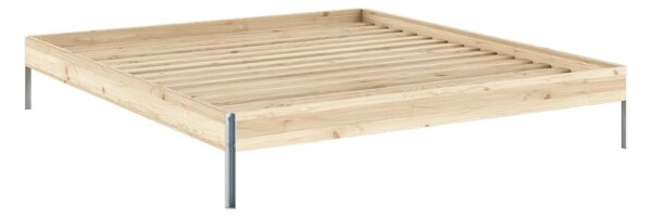 Dvojlôžková posteľ z borovicového dreva s roštom v prírodnej farbe 180x200 cm Core – Karup Design