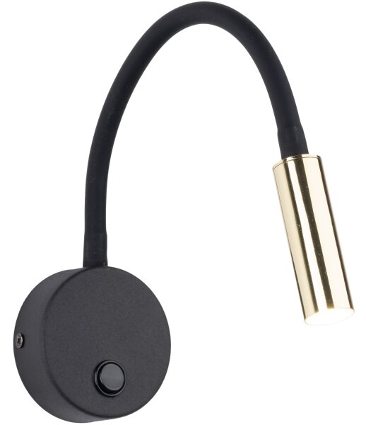 LED Nástenná lampa LAGOS 1xG9/3W/230V čierna/zlatá