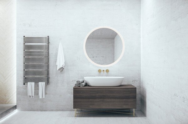 Nástenné zrkadlo s osvetlením ø 60 cm Aurora – Mirrors and More