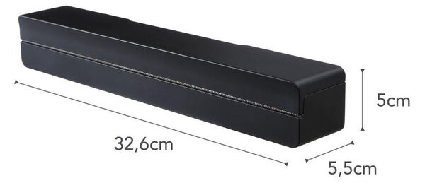 Čierny magnetický držiak na kuchynské fólie YAMAZAKI Tower