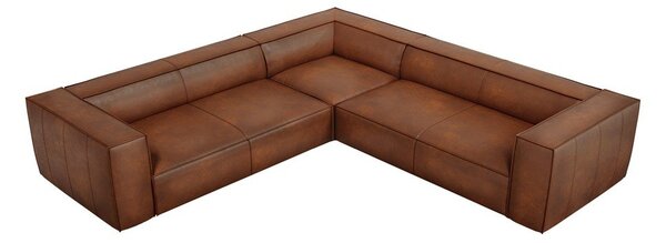 Koňakovohnedá kožená rohová pohovka (variabilná) Madame - Windsor & Co Sofas
