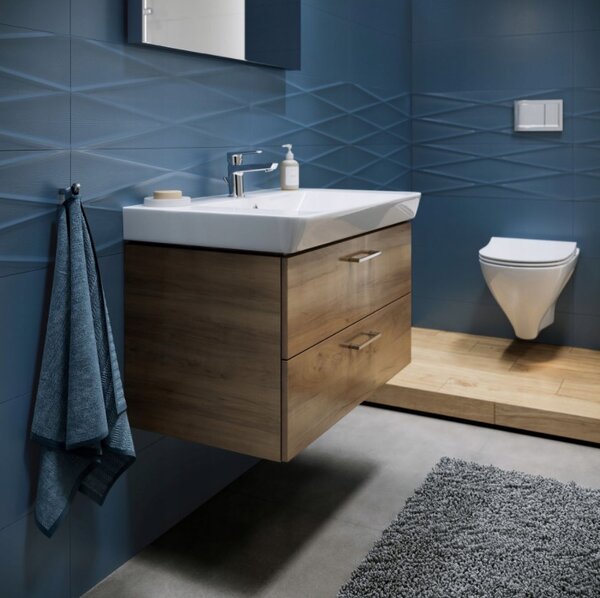 Cersanit Mille - závesná wc misa CleanOn so SLIM pomaly padajúcim sedátkom z duroplastu, SET B291, biela, S701-453