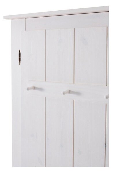 Biela šatníková skriňa z borovicového dreva so zrkadlom 120x170 cm Bertram – Støraa
