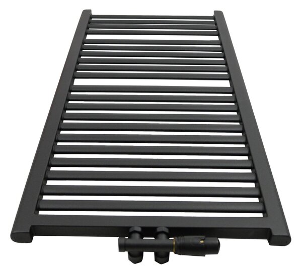 Regnis Elba, Vykurovacie teleso 440x500mm so stredovým pripojením 50mm, 289W, čierna, ELBA50/40/D5/BLACK