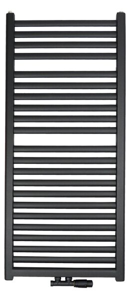 Regnis Elba, Vykurovacie teleso 440x500mm so stredovým pripojením 50mm, 289W, čierna, ELBA50/40/D5/BLACK