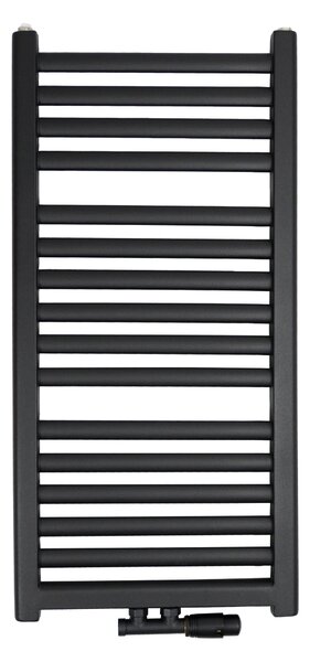 Regnis Elba, Vykurovacie teleso 440x500mm so stredovým pripojením 50mm, 289W, čierna, ELBA50/40/D5/BLACK
