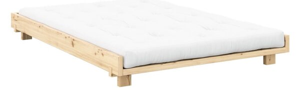 Dvojlôžková posteľ z borovicového dreva s roštom v prírodnej farbe 140x200 cm Social Bed – Karup Design