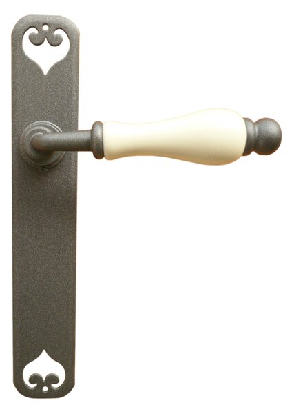 GALBUSERA Kovaná kľučka 2620 - PZ, 72 mm, antická čierna, porcelán D5