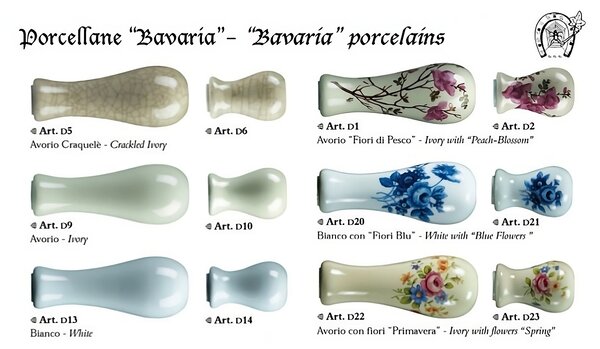 GALBUSERA Kovaná kľučka 1-09 - PZ, 72 mm, porcelán D5, antická čierna