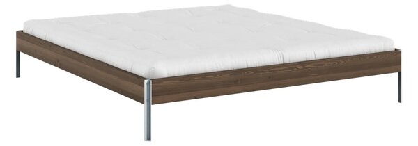 Hnedá dvojlôžková posteľ z borovicového dreva s roštom 180x200 cm Core – Karup Design