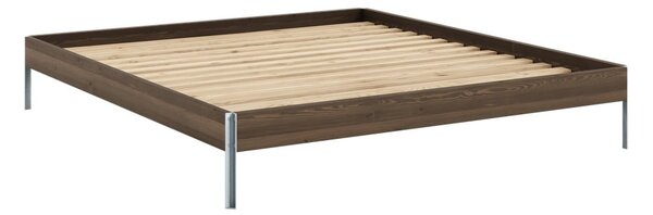 Hnedá dvojlôžková posteľ z borovicového dreva s roštom 180x200 cm Core – Karup Design