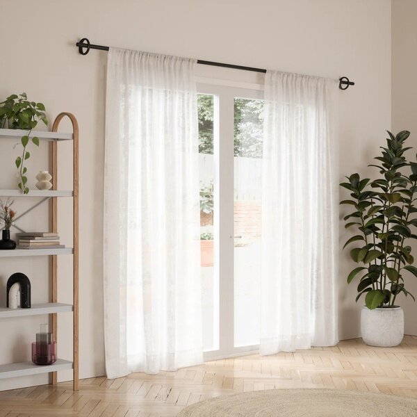 Oceľová roztiahnuteľná garniža 107 - 305 cm Ringlet - Umbra
