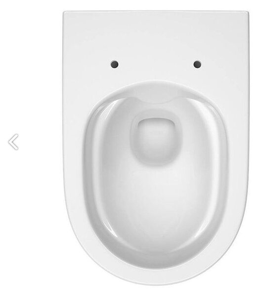 Cersanit Larga Oval CleanOn - závesná wc misa so SLIM sedátkom z duroplastu, biela, S701-472