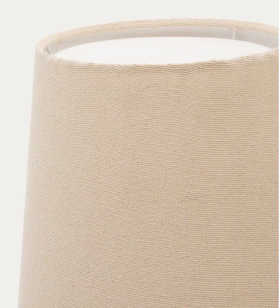 Čierno-krémová stojacia lampa s textilným tienidlom (výška 129 cm) Senni – Kave Home