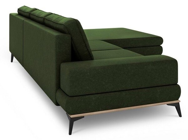 Fľaškovozelená rozkladacia rohová pohovka Windsor & Co Sofas Planet, pravý roh
