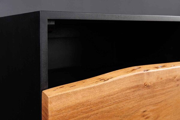 Dizajnový závesný TV stolík Maalik 140 cm akácia