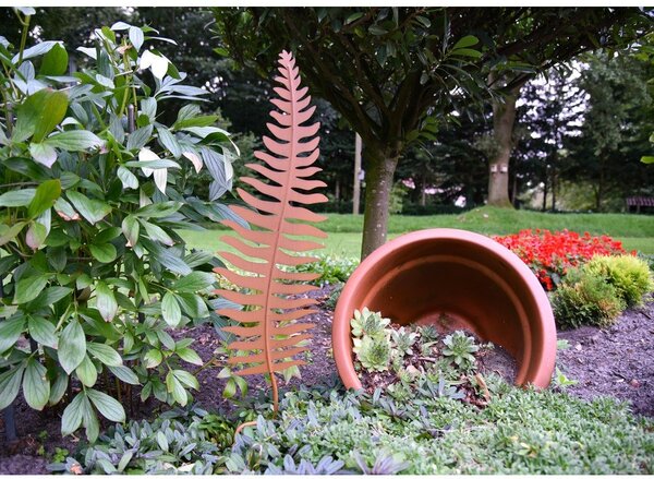Kovový záhradný zápich Leaf – Garden Pleasure