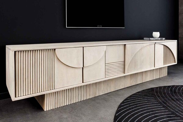 Dizajnový TV stolík Movement 200 cm mango