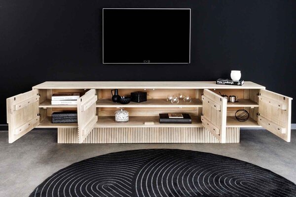 Dizajnový TV stolík Movement 200 cm mango